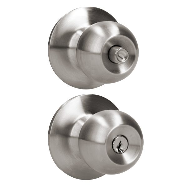 11POP - Pomo cilíndrico bola función recámara, acero inoxidable, llave estándar, blíster Prolok