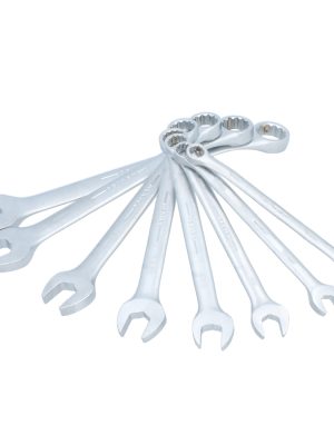 1200BA.jpg 1200BA - Juego de llaves combinadas satinadas en pulgadas, 12 puntas, 8 piezas en rack Urrea