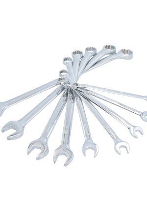 1200BML.jpg 1200BML - Juego de llaves combinadas pulido espejo extra largas mét, 12 puntas, 9 piezas en rack Urrea