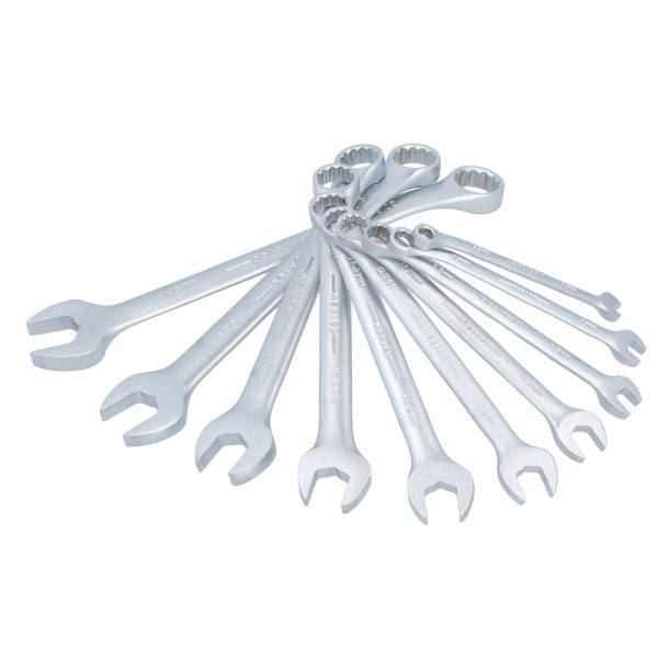 1200CMA.jpg 1200CMA - Juego de llaves combinadas satinadas métricas, 12 puntas, 11 piezas en rack Urrea