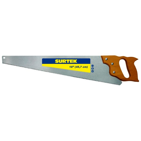 120245 - Serrucho triple filo con mango de madera de 18" Surtek