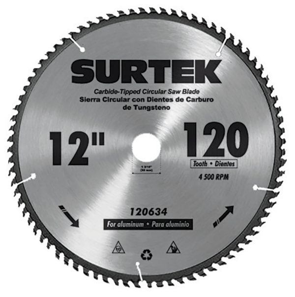 120630 - Disco para sierra circular para corte madera 40 dientes, 12" Surtek