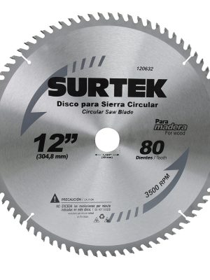 120632.jpg 120632 - Disco para sierra circular para corte madera 80 dientes, 12" Surtek