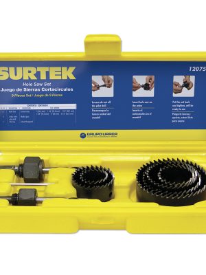120753 - Juego de sierras cortacírculos, 9 piezas Surtek