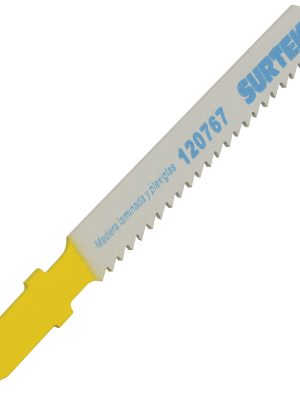 120767 - Segueta para sierra caladora 12 dpp, acabado fino, zanco T, 5 piezas Surtek