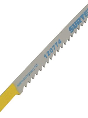 120774 - Segueta para sierra caladora 8 dpp, acabado estándar, zanco U, 5 piezas Surtek