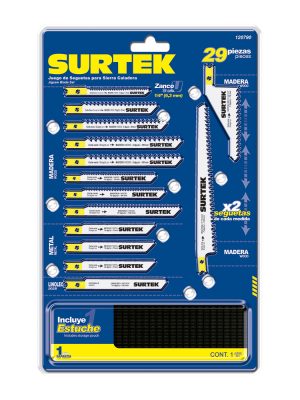 120790.jpg 120790 - Juego de seguetas para sierra caladora, 29 piezas Surtek