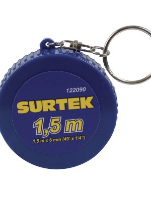 122090 - Llavero de mini flexómetro cinta plástica 1.5 m Surtek