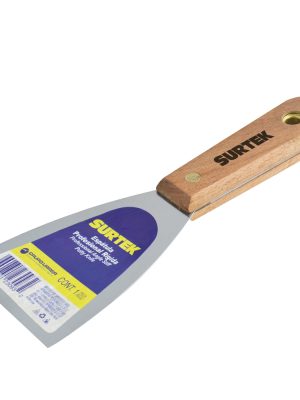 123082.jpg 123082 - Espátula rígida de acero de alto carbón con mango de madera 2" Surtek