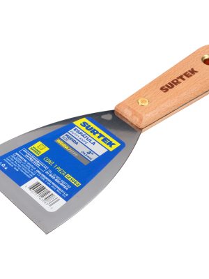 123083.jpg 123083 - Espátula rígida de acero de alto carbón con mango de madera 3" Surtek