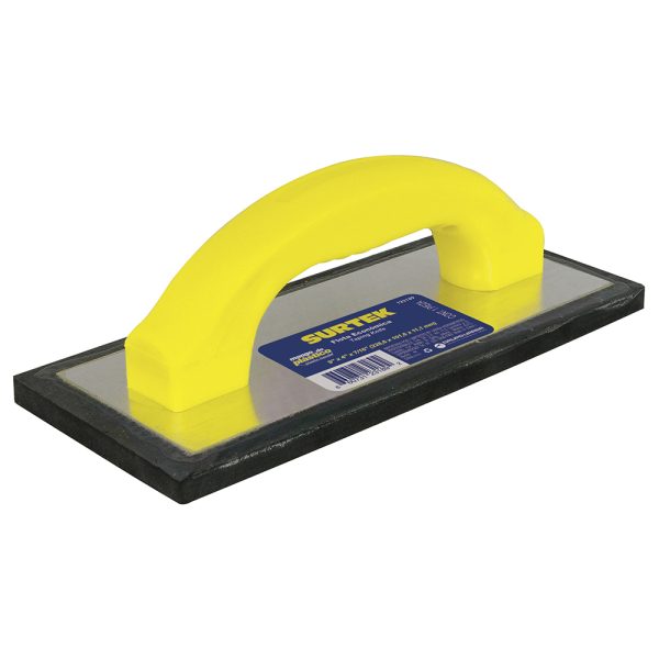123189 - Flota de hule acabado fino con mango de plástico 9" x 4" x 7/16" Surtek