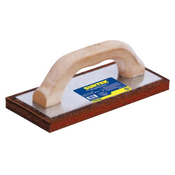 123190 - Flota de esponja acabado áspero con mango de madera 9-1/2" x 4" x 3/4" Surtek