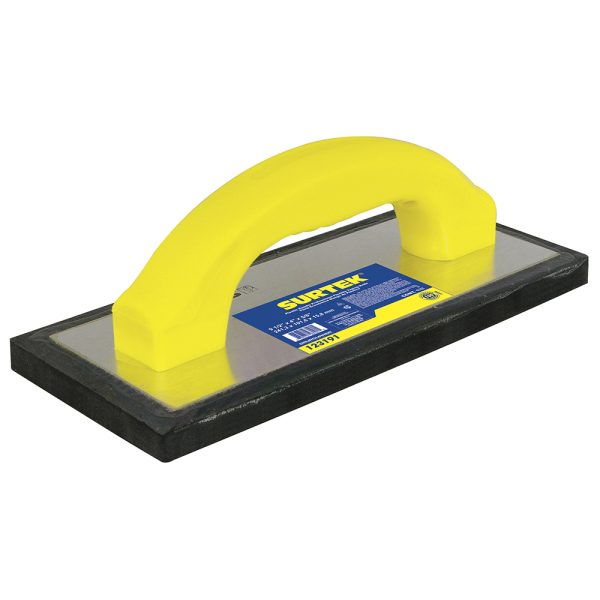123191 - Flota de hule acabado fino con mango de plástico 9-1/2" x 4" x 5/8" Surtek