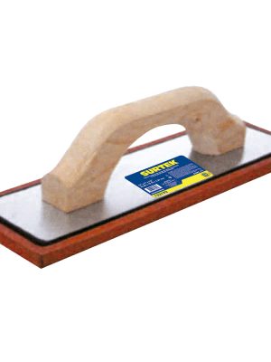 123193.jpg 123193 - Flota de esponja acabado áspero con mango de madera 12" x 4" x 1/2" Surtek