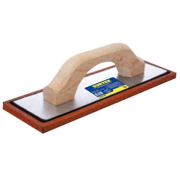 123193.jpg 123193 - Flota de esponja acabado áspero con mango de madera 12" x 4" x 1/2" Surtek