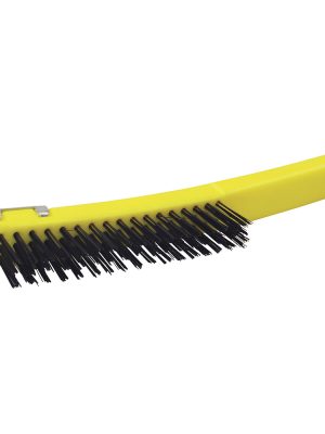 123259 - Cepillo de alambre de acero al alto carbón con 3x17 filas de pinceles con mango y rasqueta Surtek