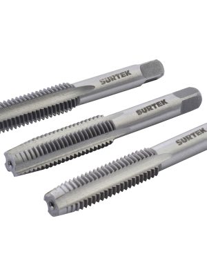 123862 - Juego de machuelos de acero al carbón M6 x 1, 3 piezas Surtek