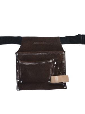 124403 - Portaherramientas de carnaza con cinturón, 3 bolsillos Surtek