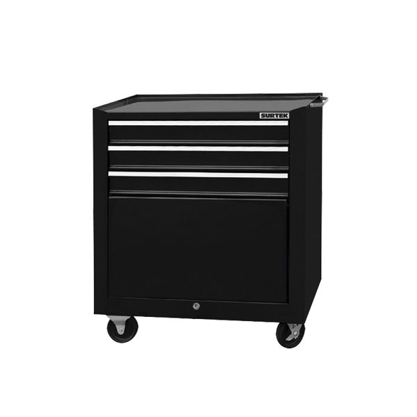 125114 - Gabinete móvil con 4 gavetas color negro 27" Surtek