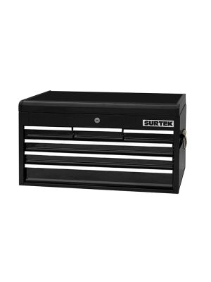 125115 - Gabinete superior color negro 6 gavetas 26" Surtek