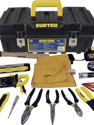 125411 - Juego combinado de herramientas para electricista 21 piezas, con caja plástica Surtek