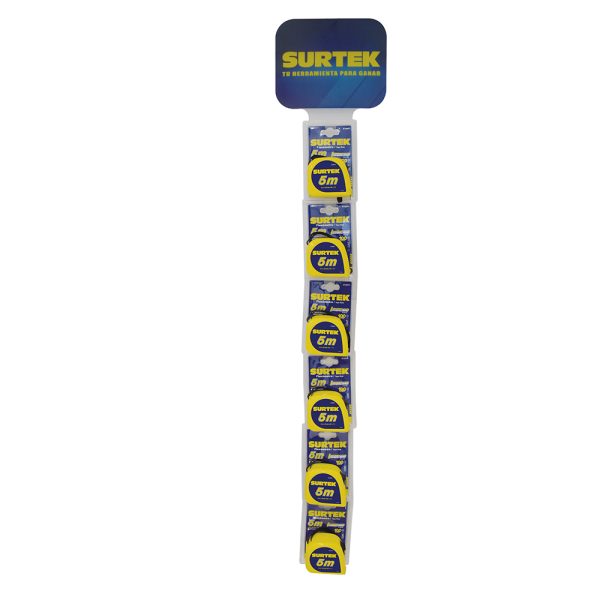 126449 - Tira de impulso con flexómetros invencibles de 5 m, 13 piezas Surtek