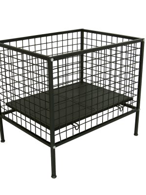 126524 - Botadero metálico negro 80 x 70 x 60 cm Surtek