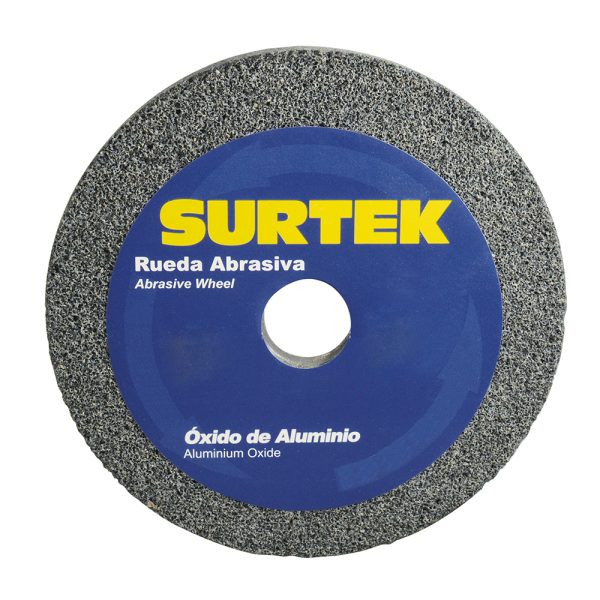 128007.jpg 128007 - Rueda abrasiva de óxido de aluminio grano 60, 6" x 1" Surtek