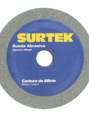 128033 - Rueda abrasiva de carburo de silicio verde grano 80, 6" x 1" Surtek