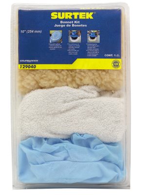 129040 - Juego de bonetes para pulidora 10", 7 piezas Surtek