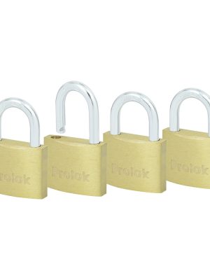 12CAP.jpg 12CAP - Juego de candados de latón cortos 40 mm, llave estándar, 4 piezas Prolok