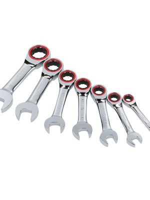 12MS7.jpg 12MS7 - Juego de llaves combinadas ctas pulido espejo de matraca en pulg, 12 puntas,7 pz en rack Urrea