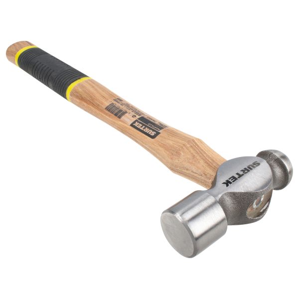 12SG - Martillo pulido de bola con mango de madera con grip de 13", 12 oz Surtek