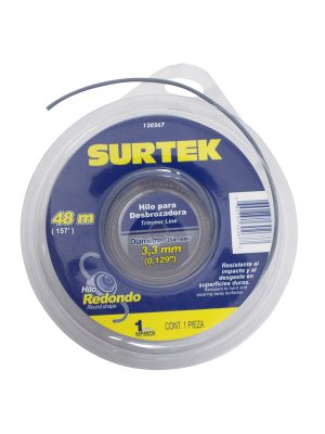 130267.jpg 130267 - Nailon redondo para desbrozadora doble blíster, 3.3 mm x 48 m Surtek