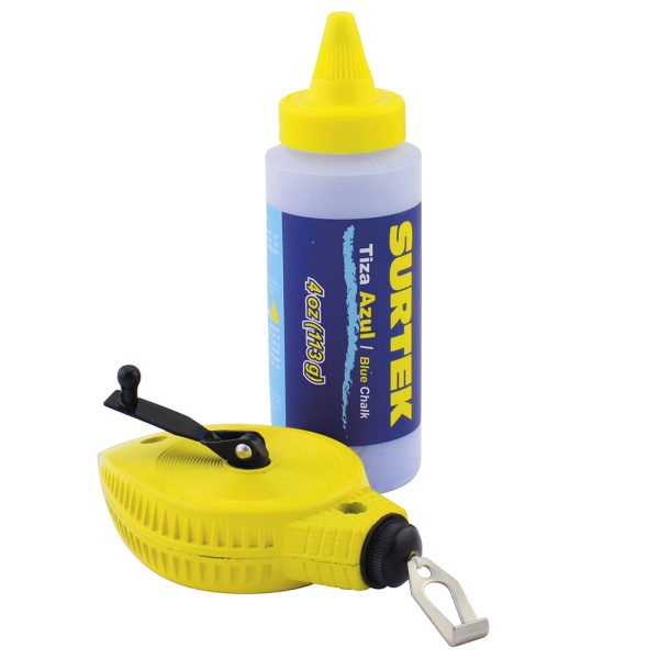 130561.jpg 130561 - Juego de tiralíneas metálico 30 m, con tiza, 2 piezas Surtek