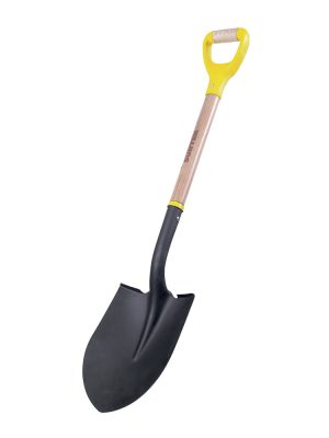 130600.jpg 130600 - Pala con mango de madera con puño contractor grip, redonda Surtek