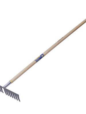 130650 - Rastrillo curvo para jardín con mango de madera 60", 14 dientes Surtek