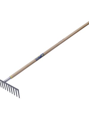 130653 - Rastrillo recto para asfalto con mango de madera 60", 14 dientes Surtek