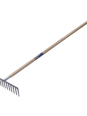 130654 - Rastrillo recto para asfalto con mango de madera 60", 16 dientes Surtek