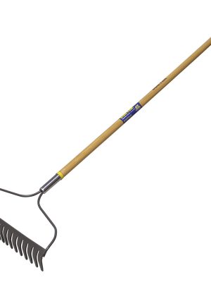 130657 - Rastrillo con arco para jardín con mango de madera 54", 17 dientes Surtek