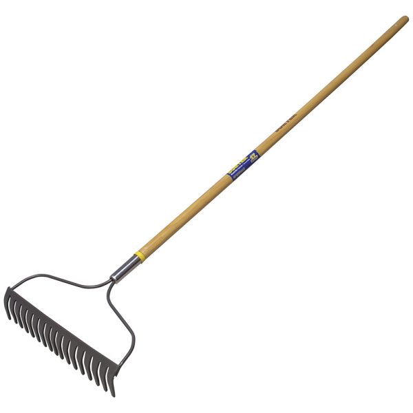 130657 - Rastrillo con arco para jardín con mango de madera 54", 17 dientes Surtek