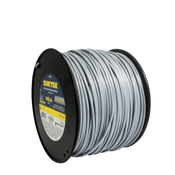 130803.jpg 130803 - Nailon redondo para desbrozadora en carrete, 3.3 mm x 142 m Surtek