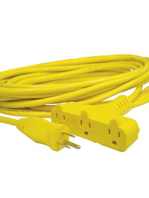 136050 - Extensión eléctrica tipo abanico uso rudo aterrizada color amarillo, 8 m Surtek