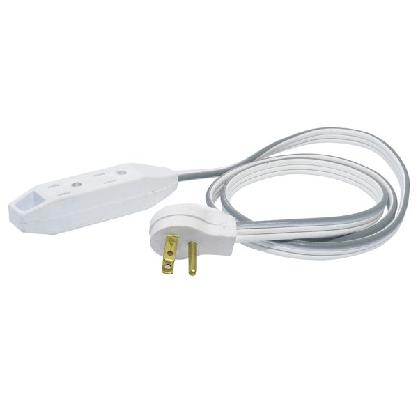 136051.jpg 136051 - Extensión eléctrica plana aterrizada color blanco, 1 m Surtek