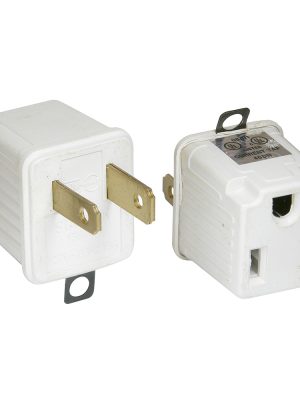 136074.jpg 136074 - Adaptador clavija de aterrizado a polarizado ABS, 2 piezas Surtek