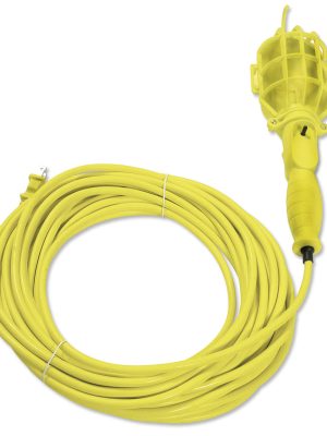 136095 - Lámpara de taller con canastilla plástica, color amarillo 15 m Surtek