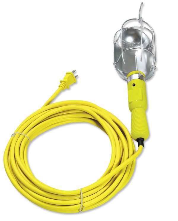 136096.jpg 136096 - Lámpara de taller con canastilla metálica, color amarillo 8 m Surtek