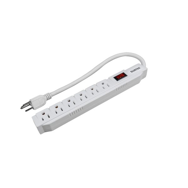 136221 - Supresor de picos 6 entradas cable 450 J, de 45 cm Surtek