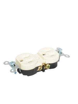 136400 - Contacto doble aterrizado, línea estándar, color marfil Surtek