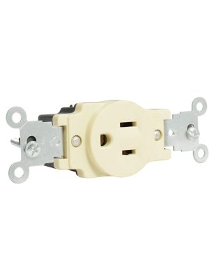 136401 - Contacto sencillo aterrizado, línea estándar, color marfil Surtek